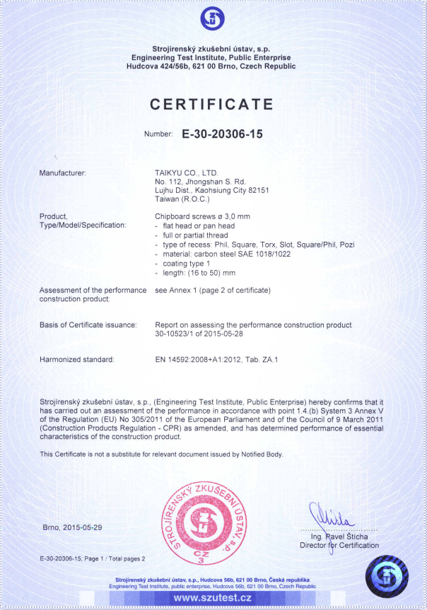 CE 14592 Certificate
